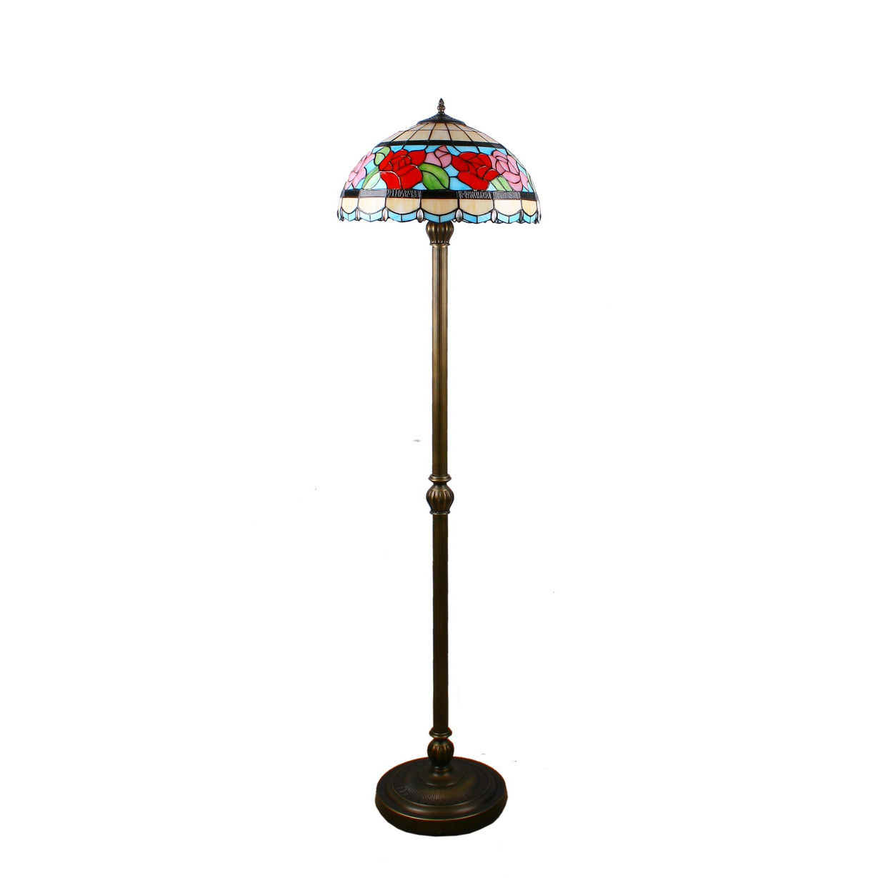 FL160047 16 inch Two lights Tiffany floor lamp stained glass floor lamp from China