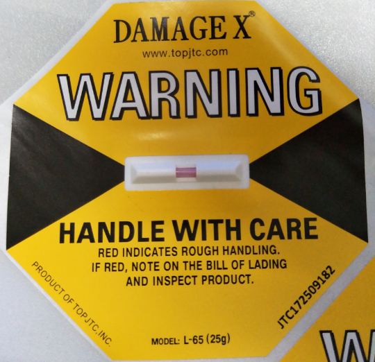 防震动标签DAMAGE X