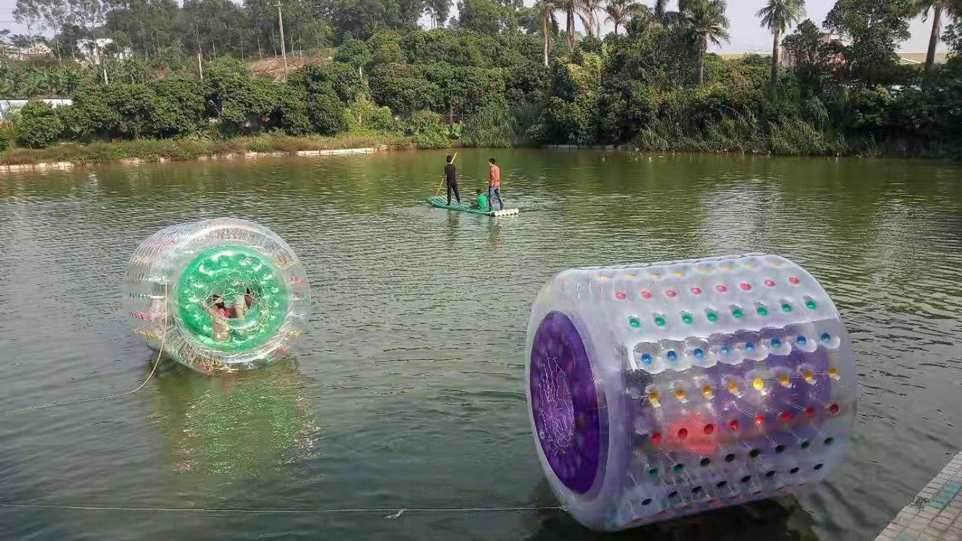 深圳农家乐乐湖生态园水上滚筒