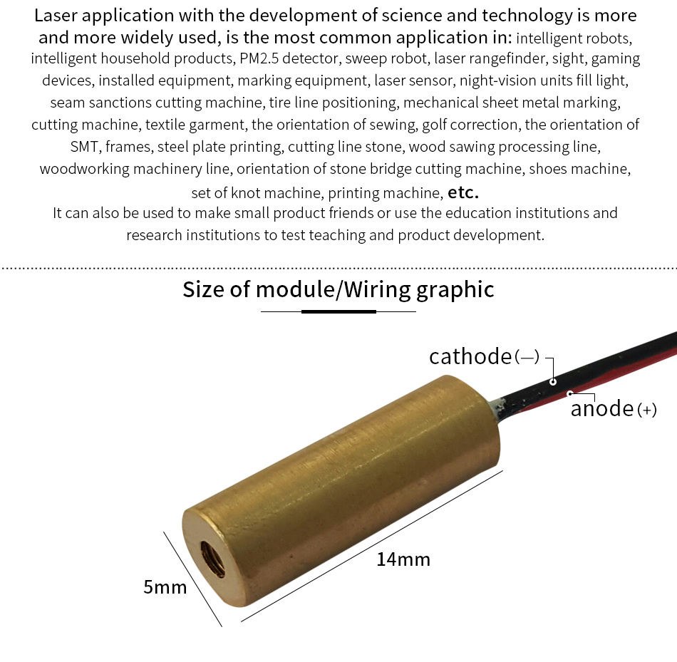 650nm5mw brass dot5