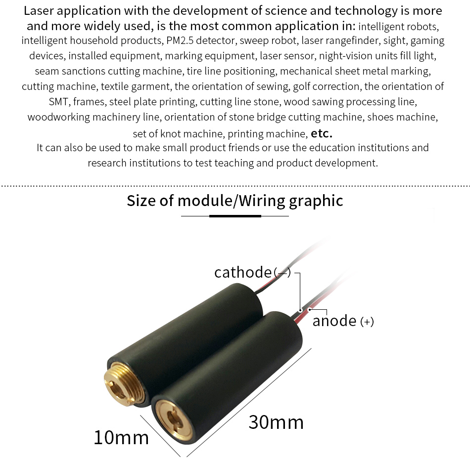 650nm5mw red dot laser module5