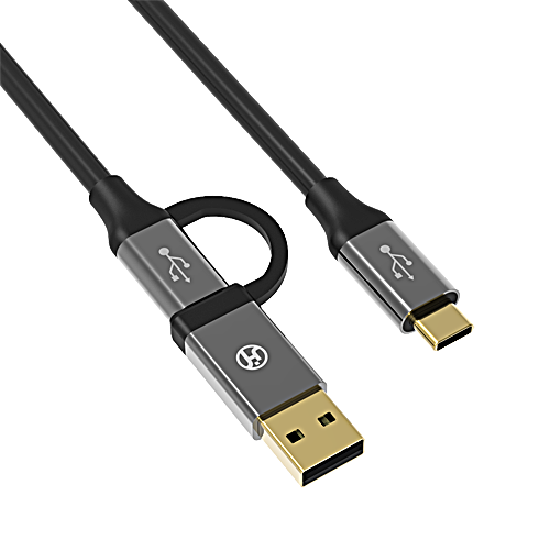 Type C to Type C  and USB A Male Cable2