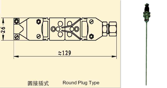 圆接插式铠装热电偶规格型号WRCK-161 WRCK2-161