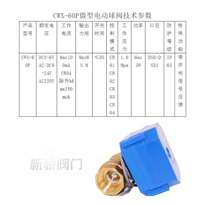 CWX-60P微型电动阀门