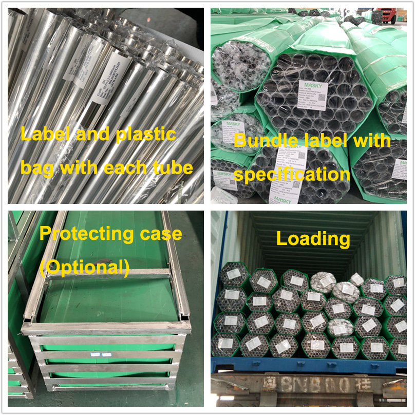 stainless steel packaging and loading