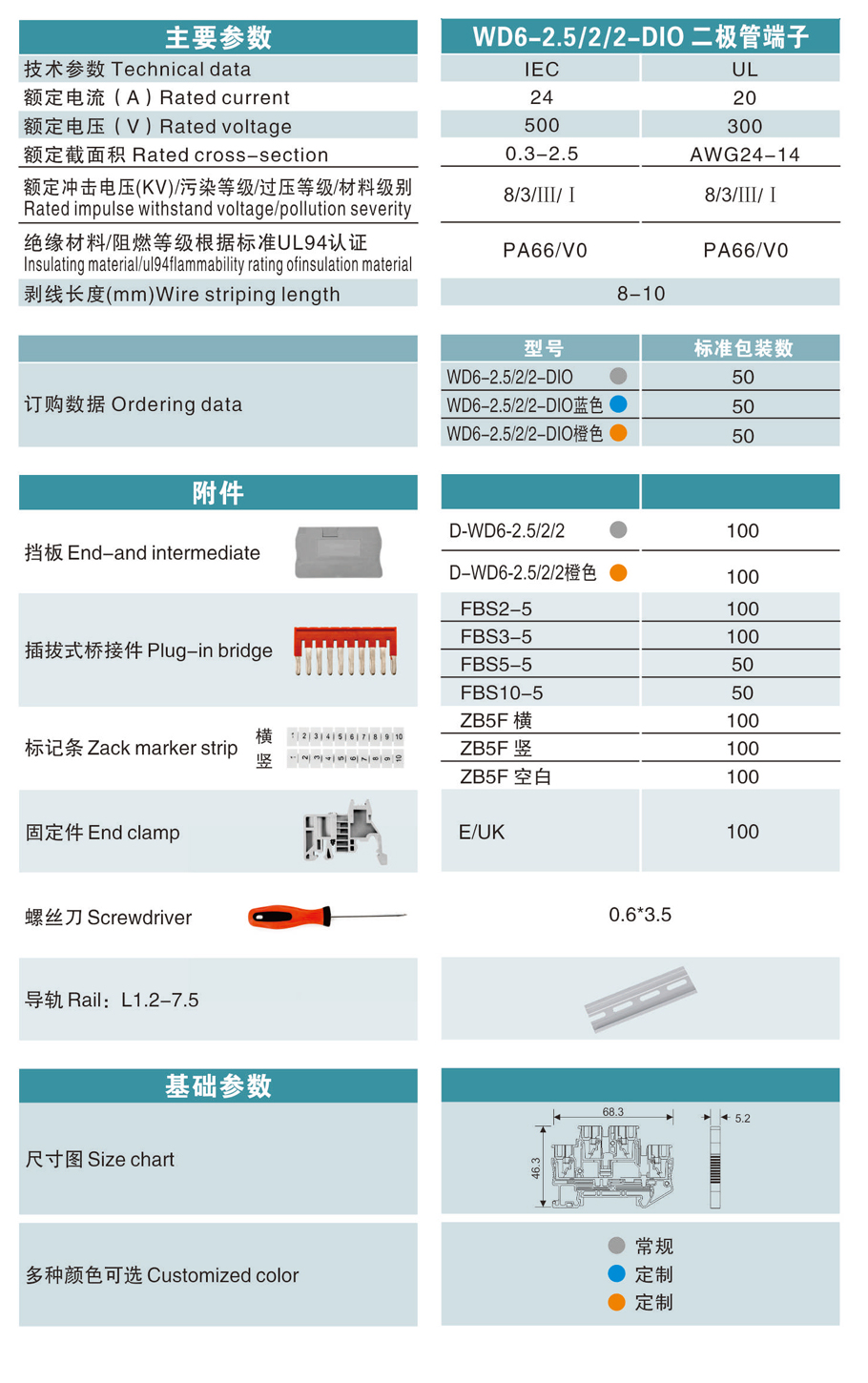 直插式弹簧接线端子