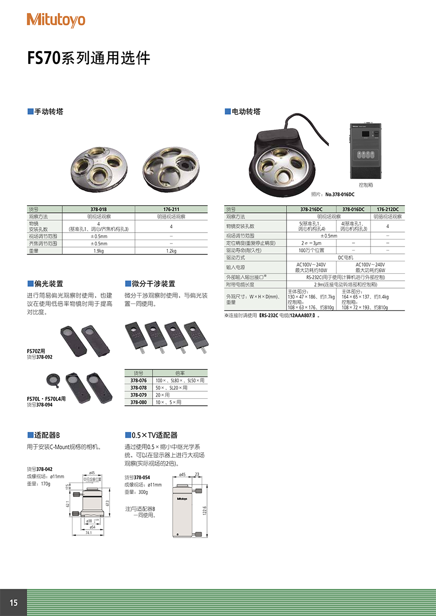 顯微鏡單元 物鏡16