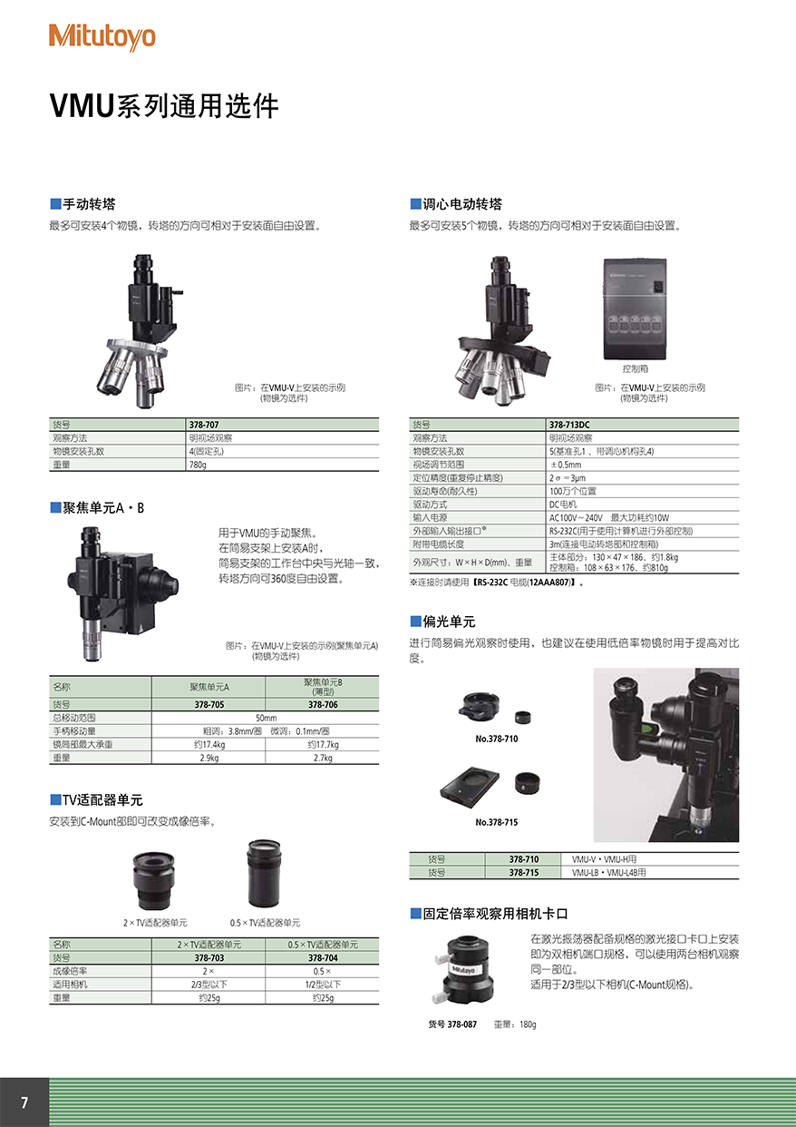 顯微鏡單元 物鏡8