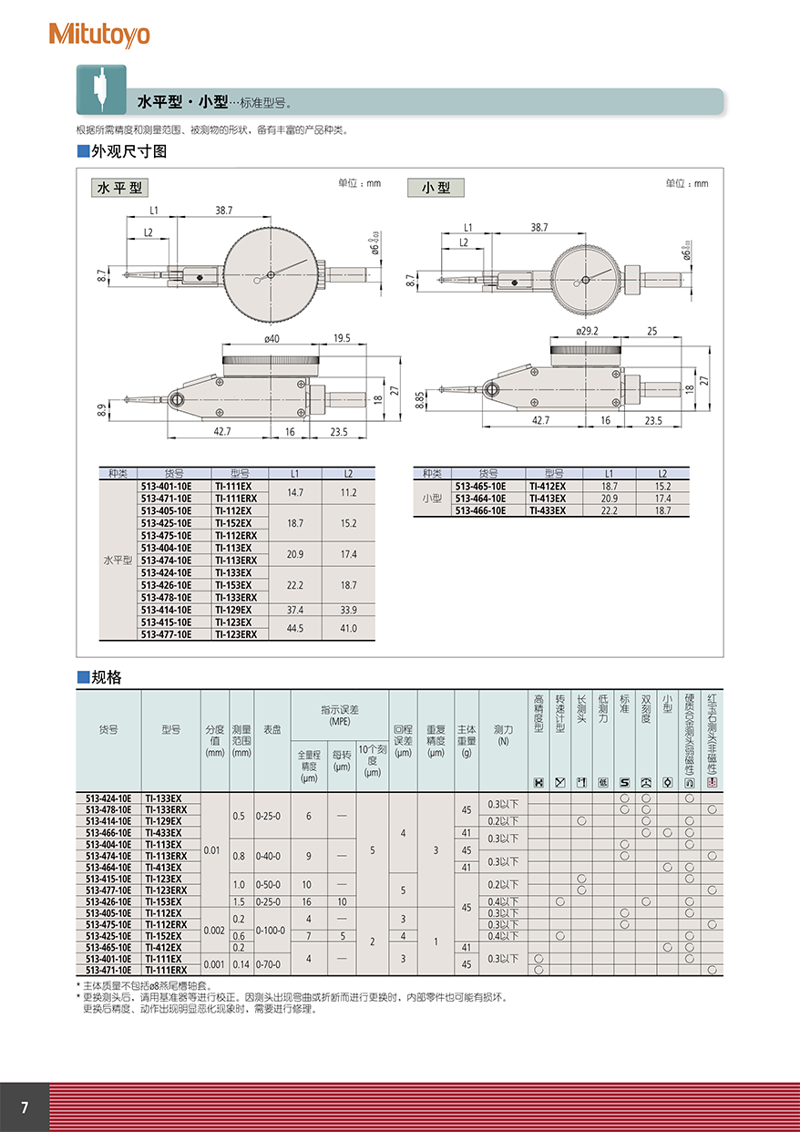 杠桿式指示表 杠桿表8