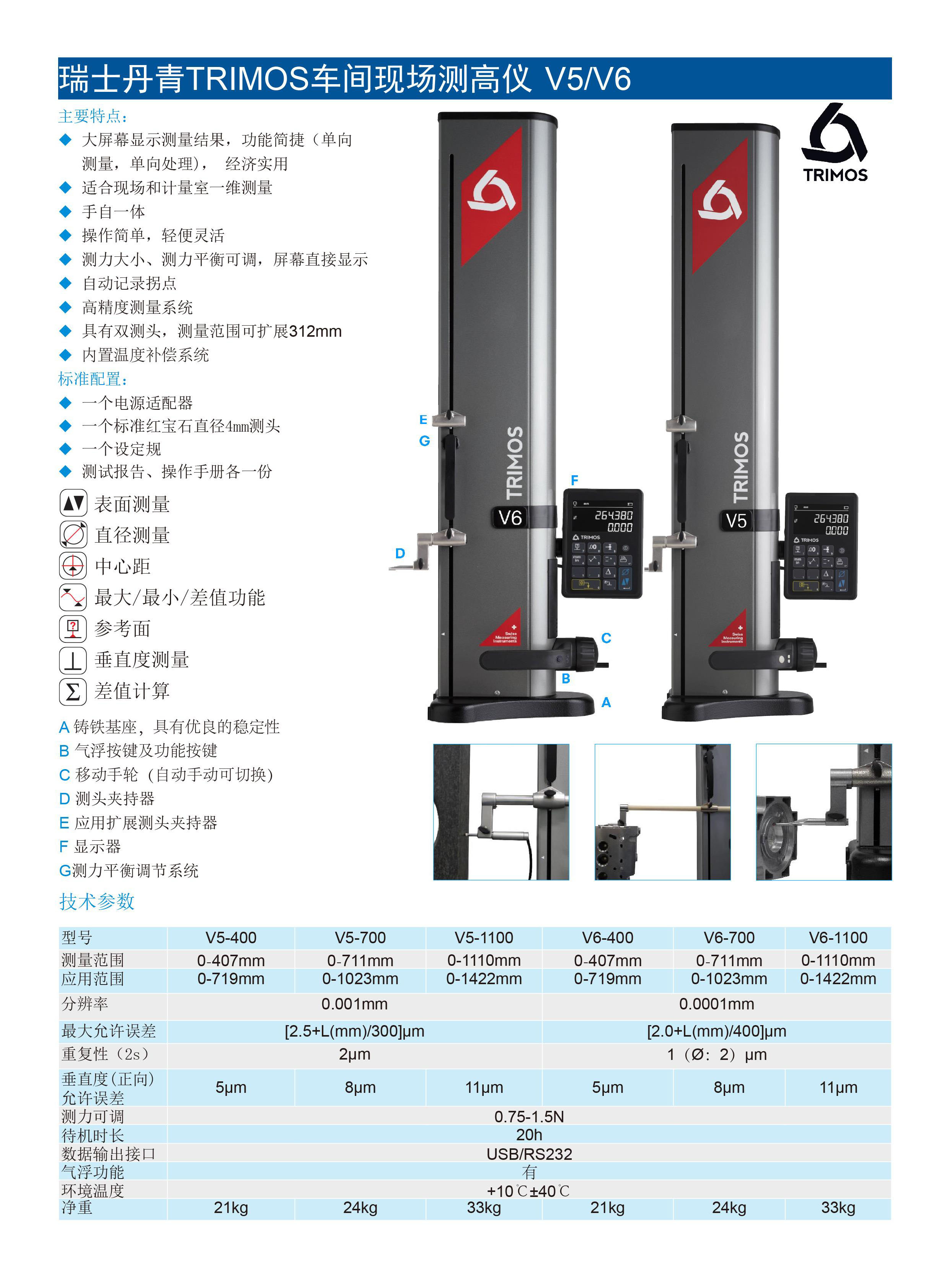 瑞士TRIMOS测高仪 V3 49