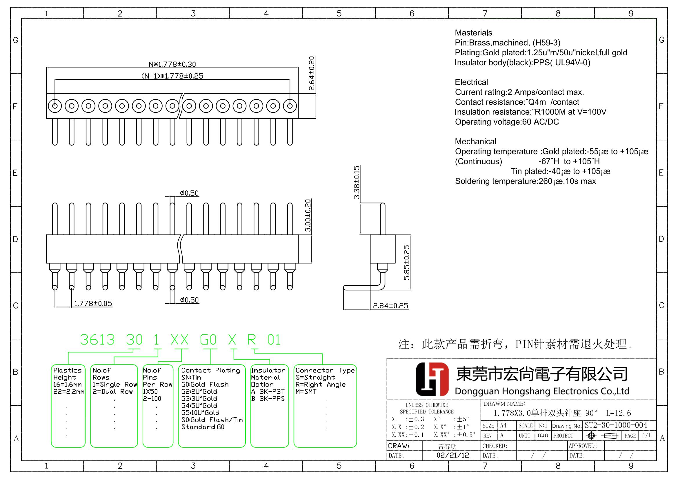 1.778 round pin header