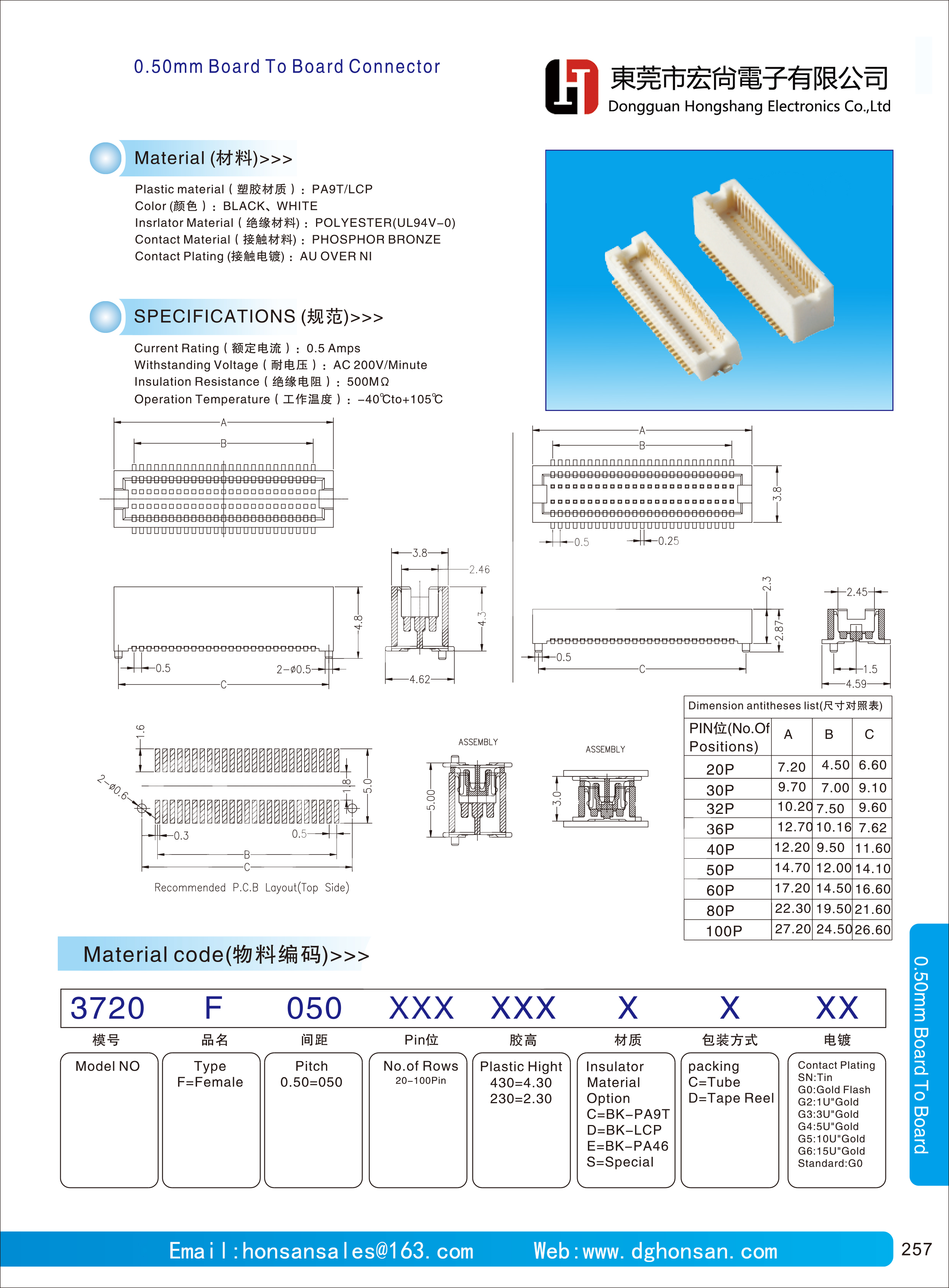 0.50mm Board TO Board Connector