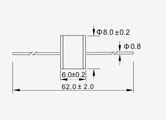 陶瓷放電管  直插 8DL  Φ8.0x61