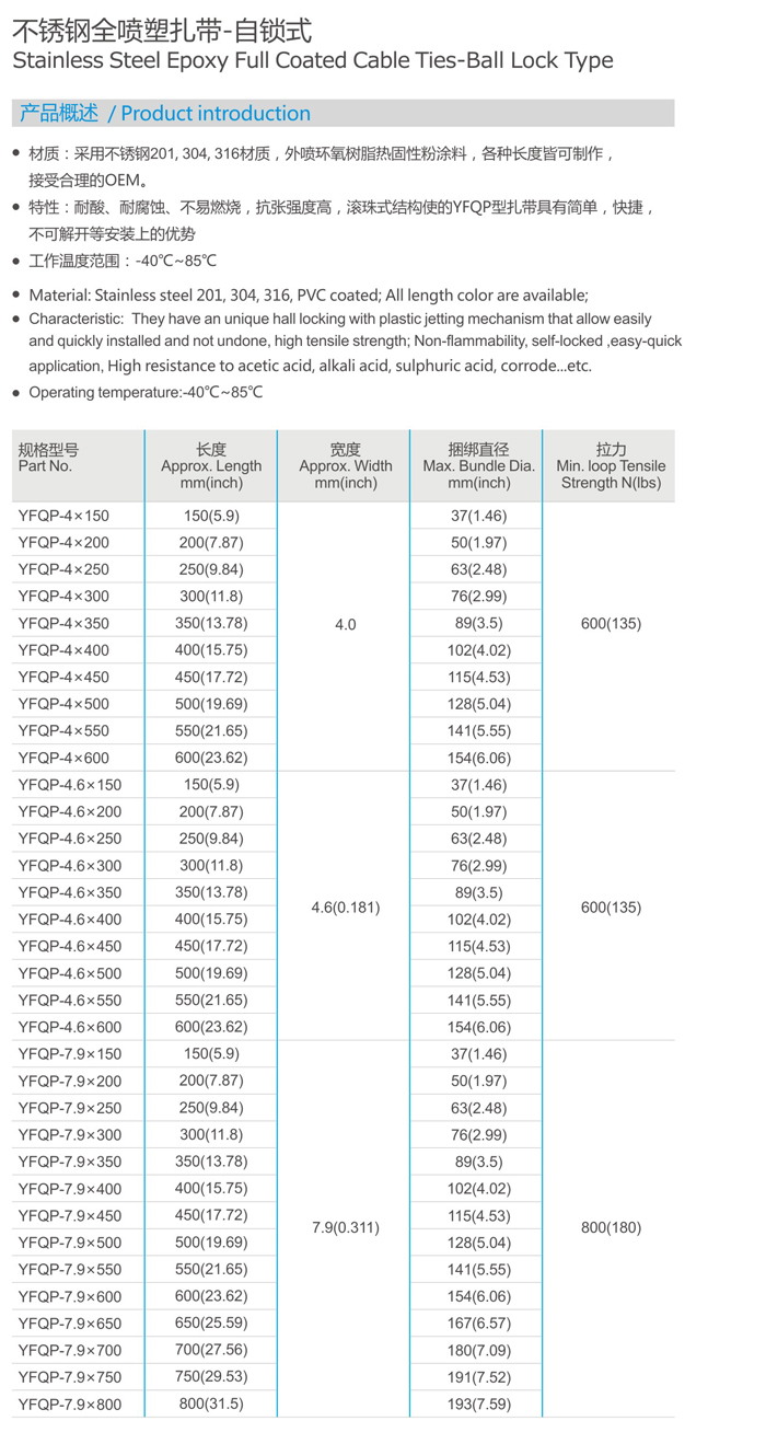 不锈钢全喷塑扎带-自锁式