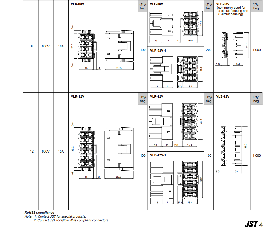 JST VLP-03V8