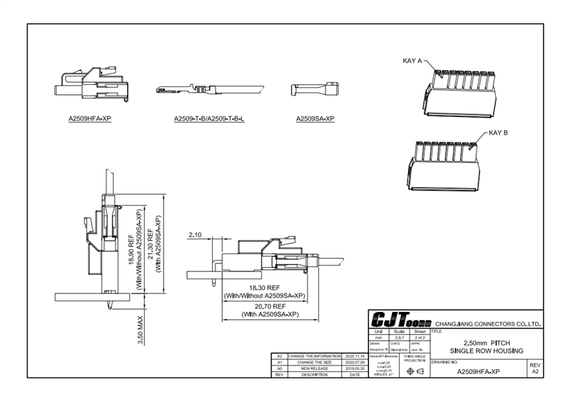 CJT连接器 A2509HFA-XP2