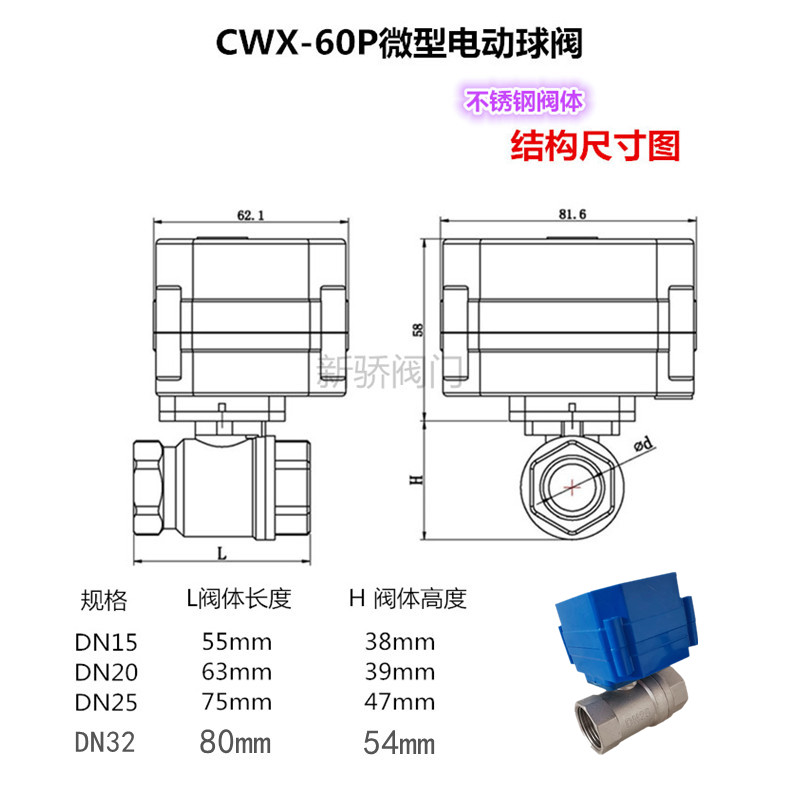 CWX-60P微型電動(dòng)閥門