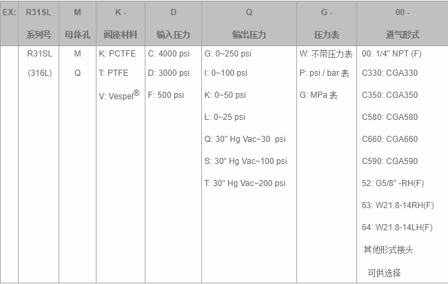 R31SL系列雙級(jí)式減壓器