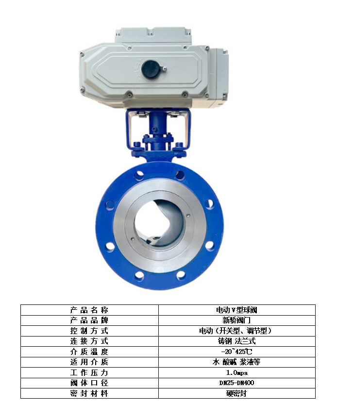 电动铸钢V型球阀
