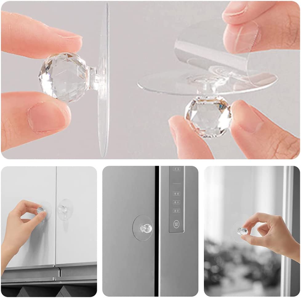 crystal acrylic knobs Diamond Crystal Shaped Pulls Handles