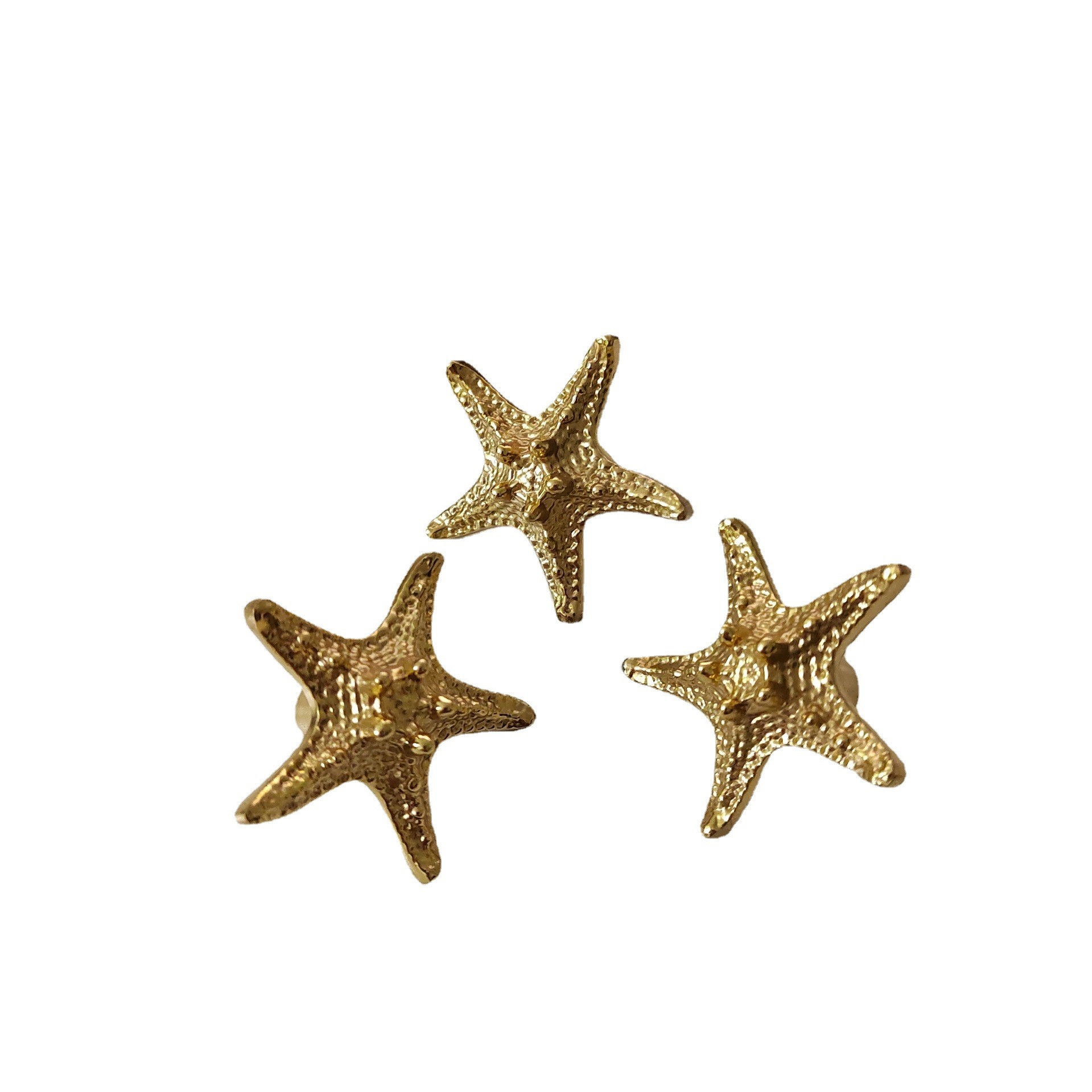 Brass starfish drawer cabinet knob
