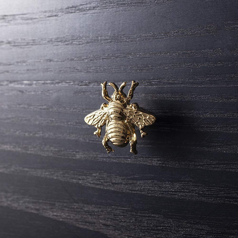 Gold Brass Bee Knobs