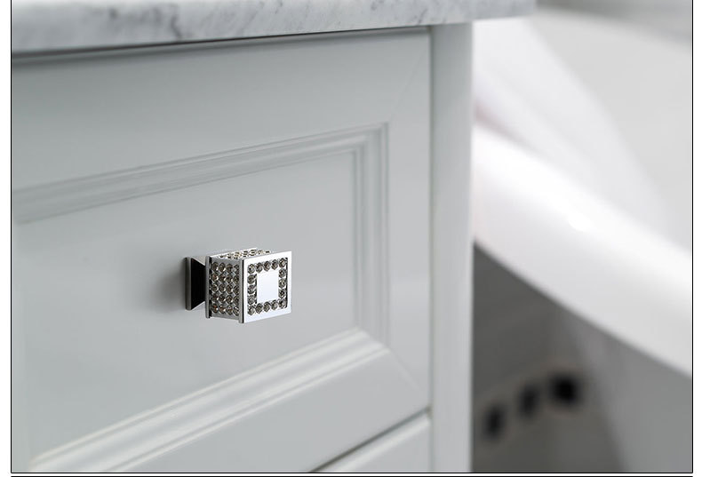 square crystall cabinet knob