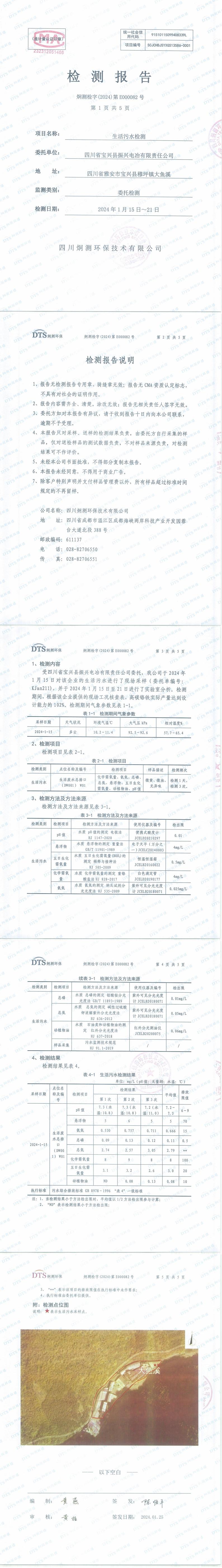 2024年一月生活污水監(jiān)測(cè)報(bào)告