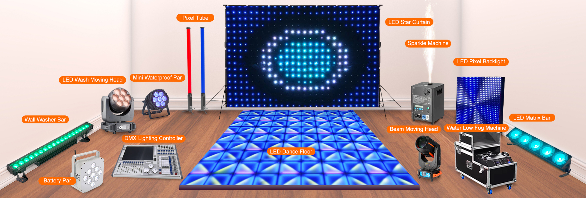 LED 3D Mirror Dance Floor