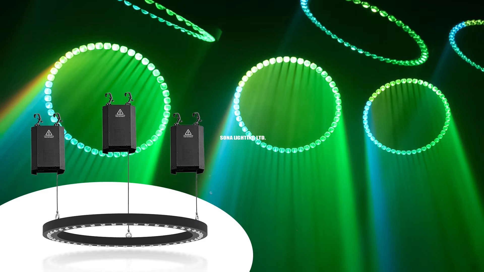 DMX Kinetic LED Ring Beam Light