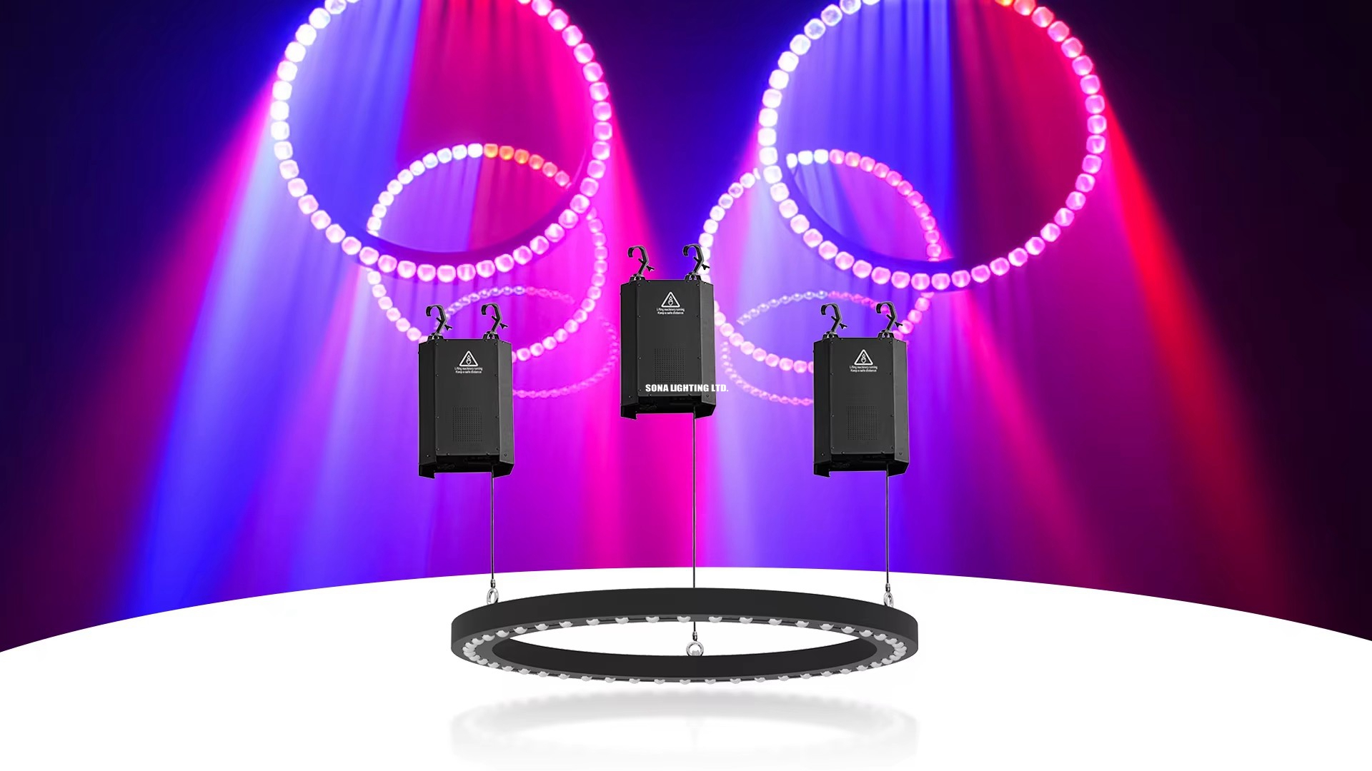 DMX Kinetic LED Ring Beam Light