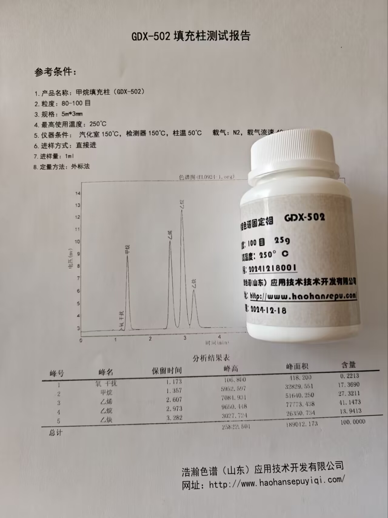 5A分子筛填充柱