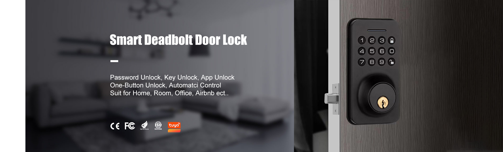 1pc Smart Door Lock Tt Lock Smart Door Lock Keyless Entry Door Lock  Fingerprint Door Lock
