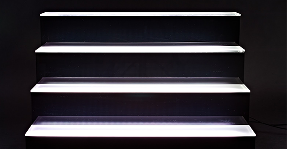 Shelf LED lighting configuration