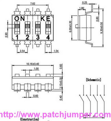 東莞撥碼開關(guān)DSIC04LSGET (Surface Mount DIP SW)【撥碼開關(guān)】