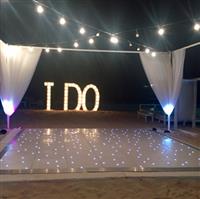 led dance floor with star light wedding show