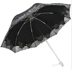 黑色蕾丝复古自动伞