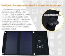 15 W Solar foldable Portable Charger