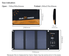 21 W Solar foldable Portable Charger