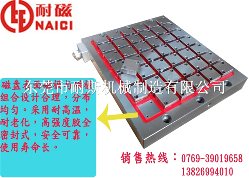 耐磁牌NCD50-4250矩形带导磁块电控永磁吸盘厂家直销，质优价廉