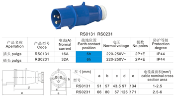 Industry Plug RS0131(RS0231)