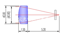 30 small size 3 * 1.5 MM glass lens focal length of 6 MM laser focus lens 