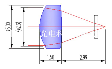 30 small size 3 * 1.5 MM glass laser focus lens 