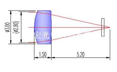 30 small size 3 * 1.5 MM glass lens focal length of 6 MM laser focus lens 