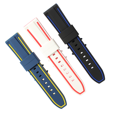 672fashion mixed color flat silicone strap watch accessories factory sale