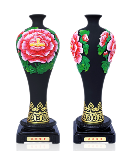 手雕花瓶立体摆件-美人瓶1362
