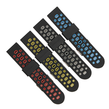 714-22MM欢迎订做高档双色硅胶表带供应注塑智能双色手表带。