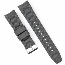 610-22MM弯头硅胶表带 环保硅胶表带 运动手表胶头粒表带
