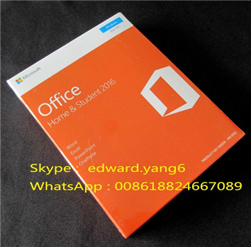 Office 2016 Home & Student PC Key Code Key Card Retail Sealed Packing Box