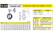 FS-038台湾富山不銹鋼齒輪式蝶閥台湾富山FS阀门